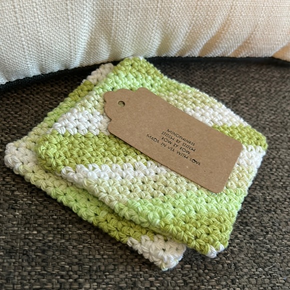 NWT 2 Coasters Made in USA with 100% recycled cotton! Perfect to use as trivet! - Picture 3 of 3